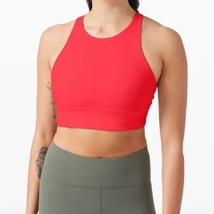 Lululemon Energy High-Neck Longline Bra, Ribbed - size 6